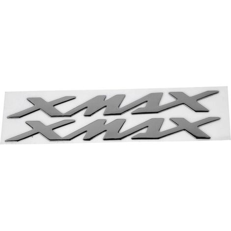 Paar 3d-motorrademblem-aufkleber Für Xmax 125 250 400 (silber)