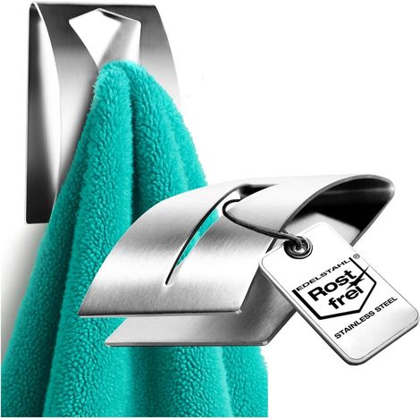 Set Mit 2 Selbstklebenden Handtuchhaken Aus Edelstahl 304 – Handtuchclips Ohne Bohren Für Bad Und Küche
