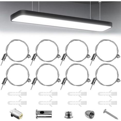 8-adriges Kabelset, 1,5 Mm Stahl, Verstellbare Pendelleuchte, Led-panel, Für Den Innenbereich