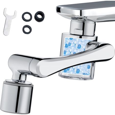 Drehbarer Wasserhahnfilter (1080°), 2 Modi, Transparenter Luftsprudler, Erweiterung Für Küche Und Bad
