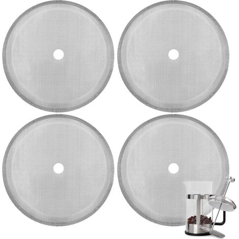 Stück 10 Cm Edelstahl-siebfilter Für 1000 Ml French-press-kaffeemaschine