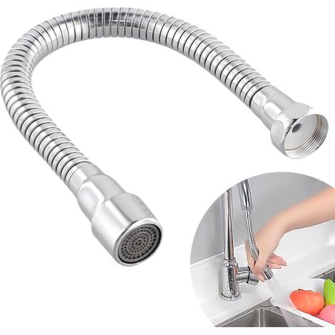 X 30 Cm Lange, Schwenkbare Edelstahl-armaturenverlängerung, Kompatibel Mit G1/2 M22 Küchenspülen