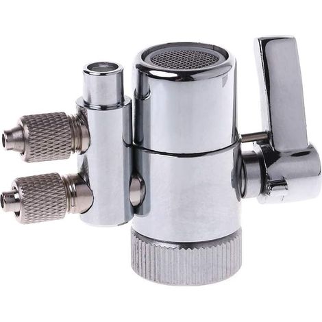 Messingbeschichteter Wasserhahn-umsteller Mit 1/4-zoll-anschluss Für Küchen- Und Badezimmer-wasserfilter