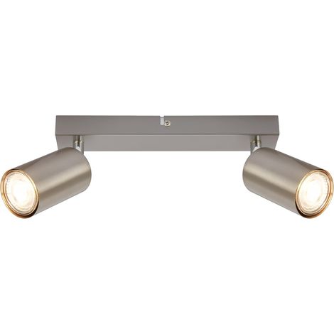 Schwenkbare Deckenleuchte, Mattes Nickel, Gu10-fassung, Max. 9 W, Metall, Wohnzimmer, Schlafzimmer, Küche