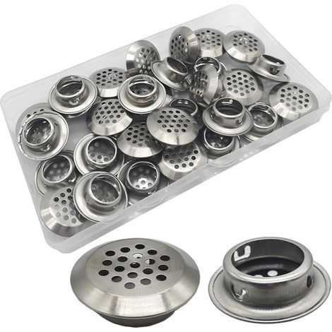 30 Edelstahl-lüftungsgitter, 19 Mm Rundmaschenweite, Für Küchenschränke Und Möbel