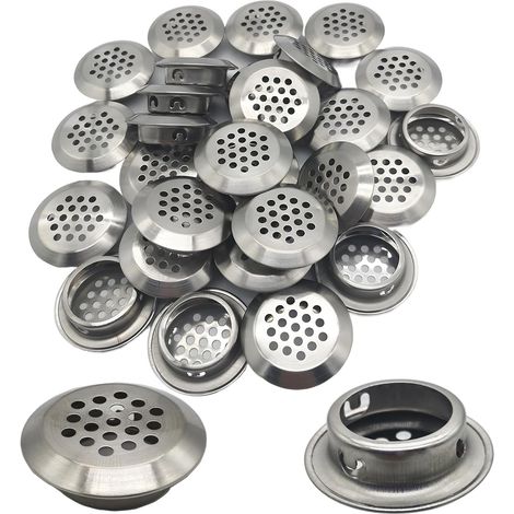 30 Edelstahl-lüftungsgitter, 29 Mm Rundmaschenweite, Für Küchenschränke Und Möbel