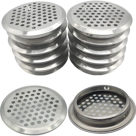 12 Stück Lüftungsgitter, Edelstahl 53 Mm, Rundes Maschengewebe, Für Küchenschränke