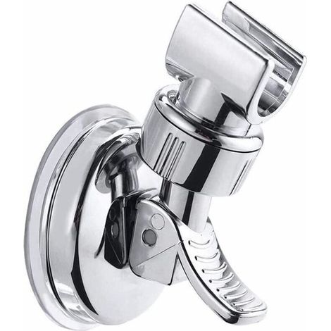 Haarknopfhalter, Haarknopfhalter Mit Saugnapf, Verstellbarer Und Abnehmbarer Halter, Wandhalterung Mit Saugnapf Für Haarknöpfe, Silber
