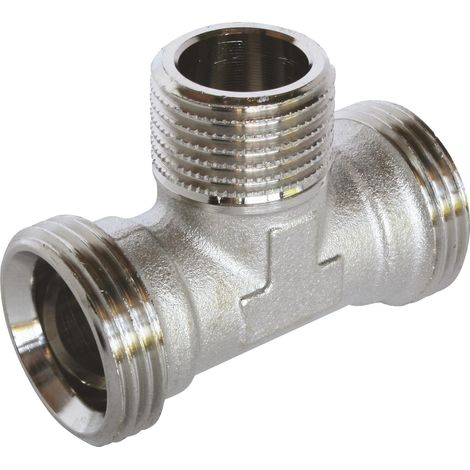 T-stück Mit 3/4"-klemmringverschraubung, Kupfer/permanent-mehrschichtanschluss, Warm- Und Kaltwasser, Sanitärinstallation