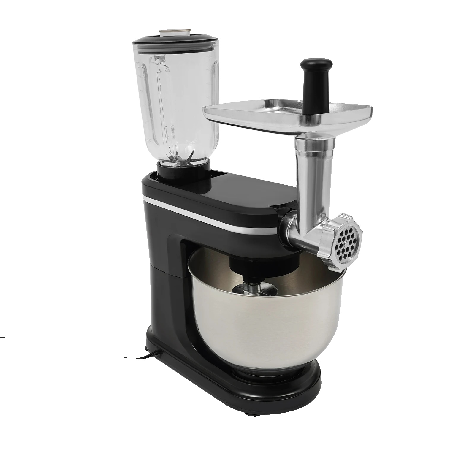 Küchenmaschine, 6 Liter Fassungsvermögen, Leistungsstarker 1500-w-motor, Silber