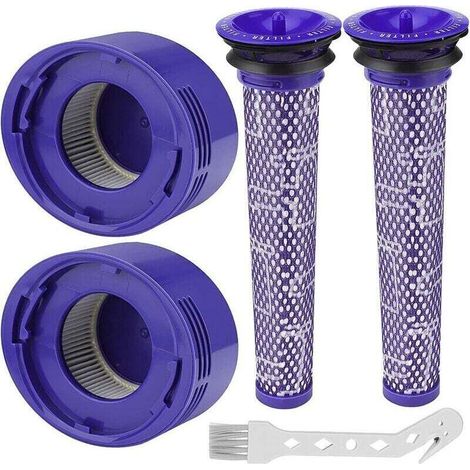 Filter Für Dyson V8/v7, Waschbare Ersatzfilter Für Dyson V7/v8 Absolute Und Animal Staubsauger, Zubehör Für Den Dyson V8 Staubsauger Inklusive 2 Hepa-nachfilter, 2 Vorfilter Und 1 Werkzeug
