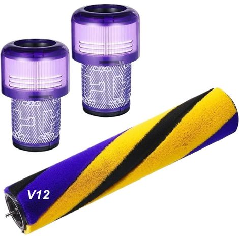 Hepa-filter, 1 Weiche Bürstenrolle, Abs, Nylon, Kohle, Für Dyson V12