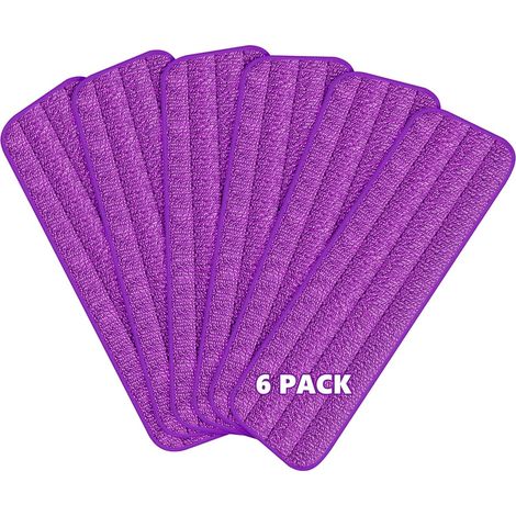6-teiliges Wischmopp-set, Mikrofaser, Waschbar, 39 X 13 Cm, Sprühmopp, Hartboden