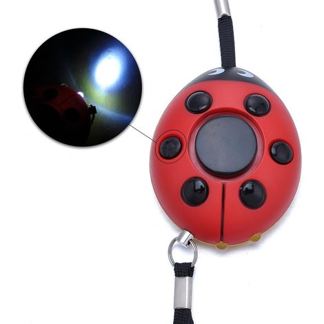 Persönlicher Notrufalarm (130 Db) Mit Led-taschenlampe, Schlüsselanhänger, Anti-angriffs-funktion, Lila, Für Schüler/frauen/kinder/senioren