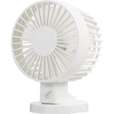 Mini-tragbarer Elektrischer Ventilator, Wiederaufladbar Über Usb, Ideal Für Den Sommer, Zur Verwendung Auf Einem Schreibtisch Oder Tisch (weiß).