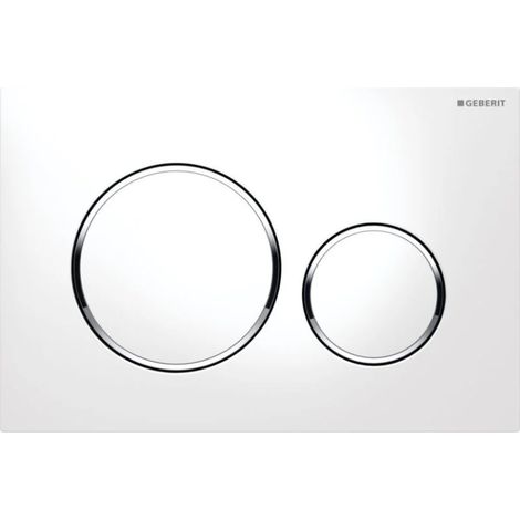 Geberit Sigma20 Wc-betätigungsplatte – Frontbetätigung – Ein-knopf-bedienung – Werkzeuglose Montage – Kratzfest – Chromweiß