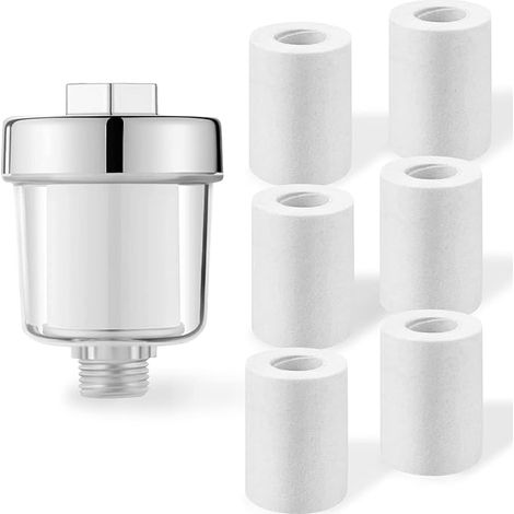 Wasserfilter Mit 7 Austauschbaren Blauen Filtern, Anti-kalk-wasserfilter Für Wasserhahn Oder Spüle, Filtert Effektiv Verunreinigungen Im Wasser