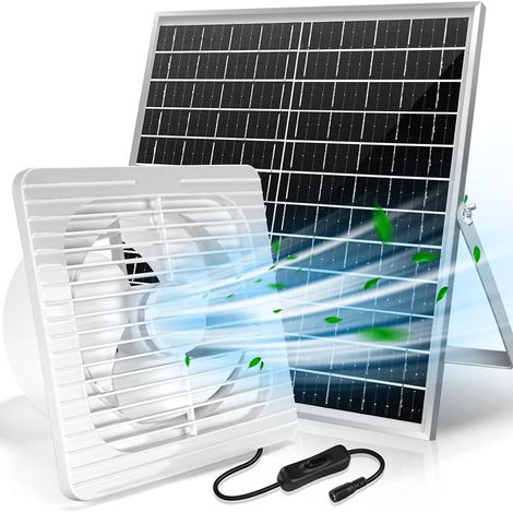 22-w-solar-abluftventilator – 8-zoll-bürstenloser Motor – Belüftung Für Schuppen Und Hühnerställe – Einfache Installation