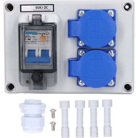 Doppelte Deutsche Steckdose 200–250 V, Mit 230 V 40 A 1p+n Fi-schutzschalter