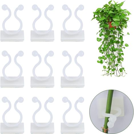 100 Stück Kletterpflanzen-stützclips, Selbstklebende Pflanzenclips, Wandbefestigungsclips Für Grüne Ranken, Weiß