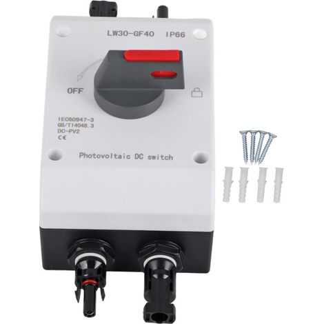 Photovoltaik-trennschalter, Solarschalter, Ip66 Wasserdicht, Isolierter Schalter Für Solarbetriebene Wohnmobile, 1500 V Dc 32 A 4-polig