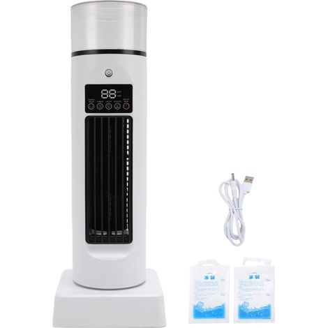 Usb-betriebener Turmventilator, Tragbare Klimaanlage, Beschlagfrei, Luftbefeuchter Für Zuhause, Studentenwohnheim, Büro