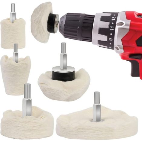 6-teiliges Polierscheiben-set – Für Metall, Aluminium, Edelstahl, Chrom Und Glas – Inklusive Adapter Für Standardbohrmaschinen