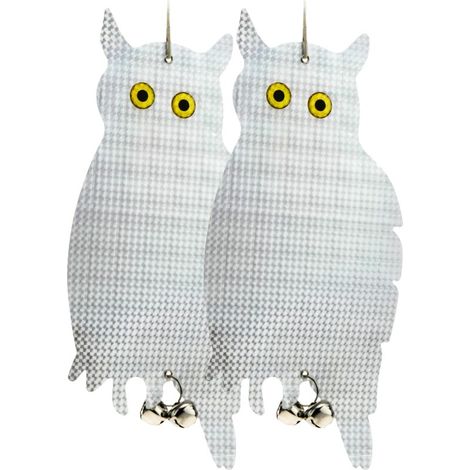 Vogelabwehrmittel, Schädlingsbekämpfungsmittel, Reflektierende Eulen-vogelscheuche Mit Rasseln, 2er-pack