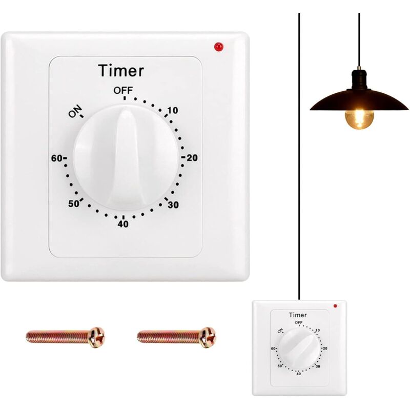 60-minuten-countdown-timer – Wasserdicht – Einfache Installation Für Badezimmer, Ventilatoren Und Lampen – 110–240 V, 10 A