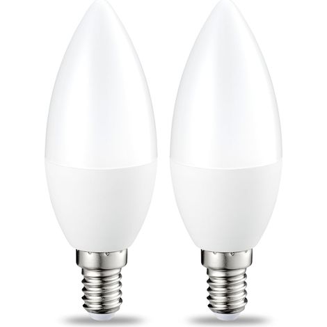 Set Mit 2 Kleinen Led-glühbirnen In Flammenform, E14-schraubsockel, 5 W (entspricht 40 W), Warmweiß, Nicht Dimmbar