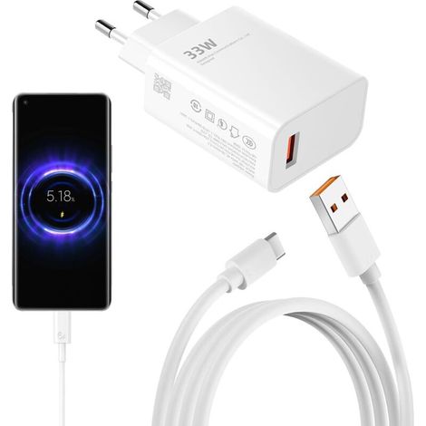 33-w-usb-c-schnellladegerät Für Xiaomi – Volle Ladung In 30 Minuten – Schutz Vor Überladung Und Überhitzung – Kompakt Und Leicht