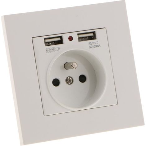 Duale Usb-5v/2100ma-wandsteckdose – Feuerfester Pc-kunststoff – Schnellladung Für Digitale Geräte – Einfache Installation