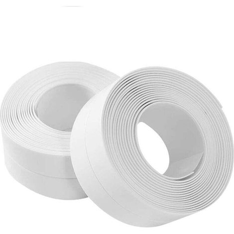 Duschdichtungsstreifen 320 X 2,2 Cm, Duschdichtung, Silikondichtung Für Badezimmer, Weißes Kreppband, Badewannendichtung, Selbstklebendes Pe-band, Eckdichtung Für Küche