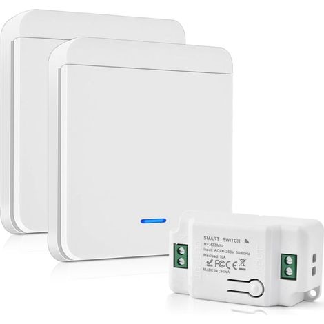 10a 230v Funk-lichtschalter – Set Mit Empfänger 72x38x26mm – Einfache Installation Für Gärten Und Garagen