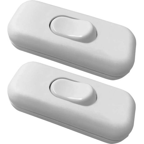 2 Stück Zweipolige Wippschalter 6a 250v Kippschalter Dimmer/lichtschalter, Weiß