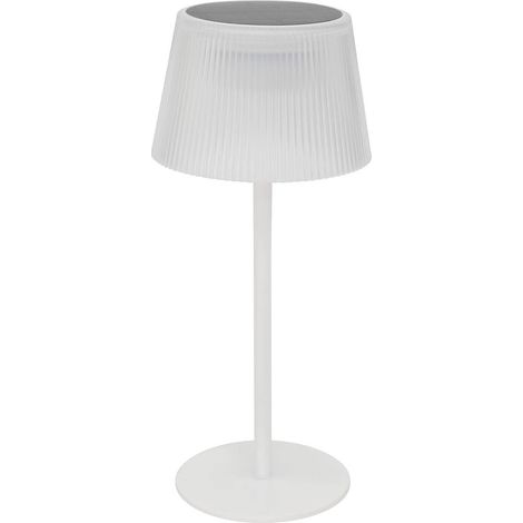 Atmosphera – Katy Weiße Outdoor-tischleuchte, H 30 Cm, Duale Stromversorgung Über Solar Und Usb – Für Garten, Terrasse Und Balkon