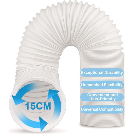 Tragbarer Klimaanlagenschlauch, 15 Cm Durchmesser, 3 M Länge, Flexibles Pvc, Universelle Installation, Für Zuhause Und Büro