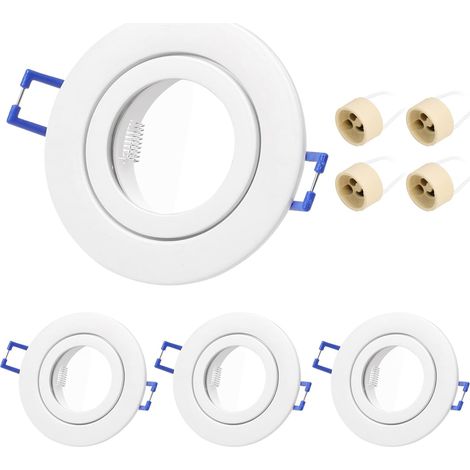 4er-set Einbaustrahler, Ip44, Aluminium, Gu10, Badezimmer