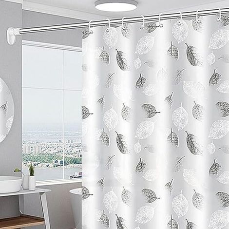 Duschvorhang (180 X 200 Cm), Schimmelresistent, Weiß, Waschbar, Mit 12 Haken – Für Zuhause, Hotel Und Badewanne