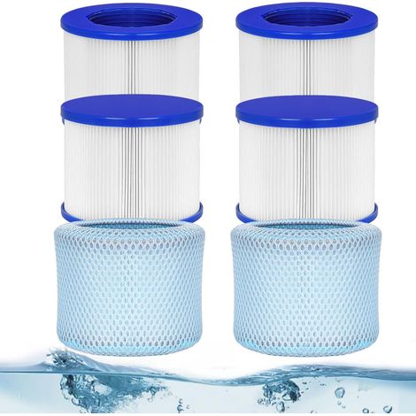 6-lagiger Filter, Einschraubfilter, 3d-faltendesign, Dreilappiges Gewebe, Für Aufblasbare Whirlpools Und Massagebecken
