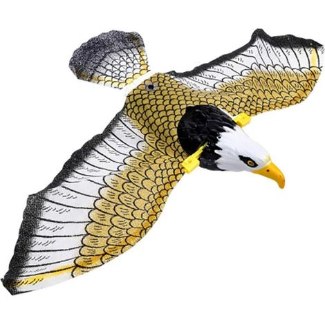 Fliegender Falke Als Vogelscheuche, Mit Reflektierenden Augen Und Beweglichen Flügeln, Für Garten Und Balkon