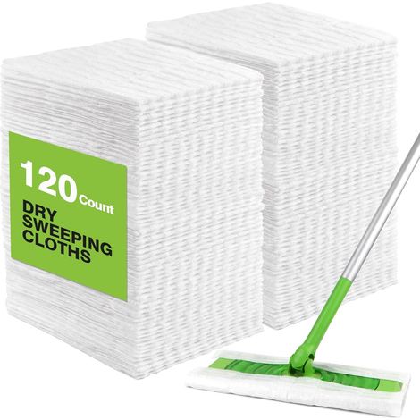 Packung Mit 120 Tüchern, Wischmopp-nachfüllpackung, Saugfähige Fasern, Kompatibel Mit Swiffer, Bodenreinigung