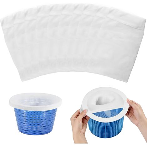 10 Skimmersocken, Elastischer Nylonfilter, Wiederverwendbar, Pollen- Und Laubfilter, Für Aufstell- Und Einbaupools