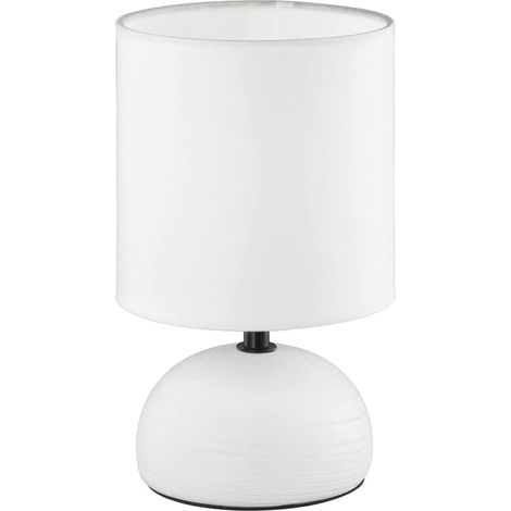 Weiße Tischleuchte Mit Kabelschalter, E14, Max. 40 W, Für Das Wohnzimmer