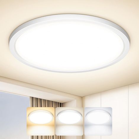 Runde, Ultradünne 18-w-led-deckenleuchte (ip44) Mit 3 Farbtemperaturen Für Wohnzimmer, Badezimmer Und Schlafzimmer