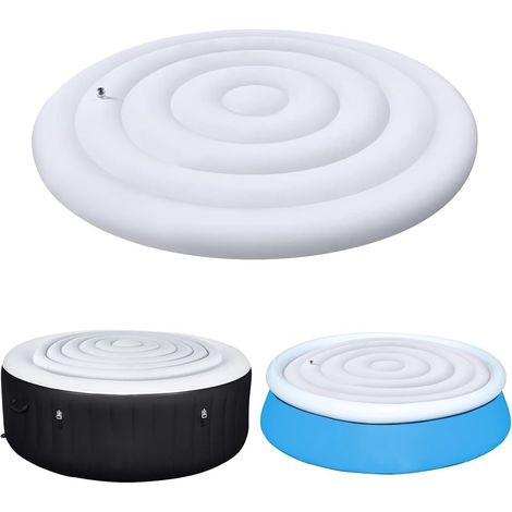 Runde Whirlpoolabdeckung, Wärmeisolierendes Pvc, 145 Cm Mit Aufblasventilen