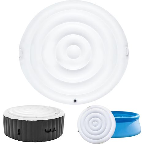 Runde, Aufblasbare Poolabdeckung, 135 Cm, Pvc, Wärmedämmung Für Außenpools