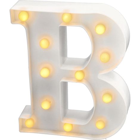 Buchstabe B Led-warmlicht 3000k Innendekoration Batteriebetrieben Kabellos