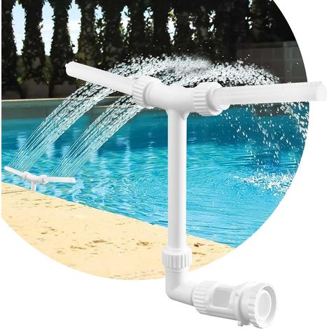 Poolbrunnen, Doppelstrahldüse, 360° Verstellbar, 1,5- Und 2,2-zoll-anschluss, Für Aufstellpools