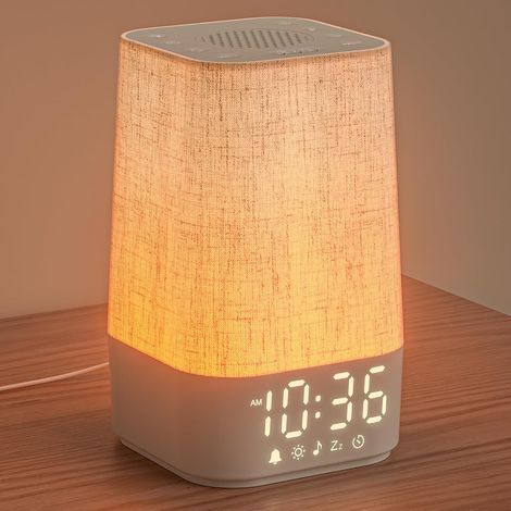 Sonnenaufgangs-simulator-wecker, 30 Naturgeräusche, 13 Helligkeitsstufen, Led-nachttischlampe, Schlafzimmer Für Erwachsene